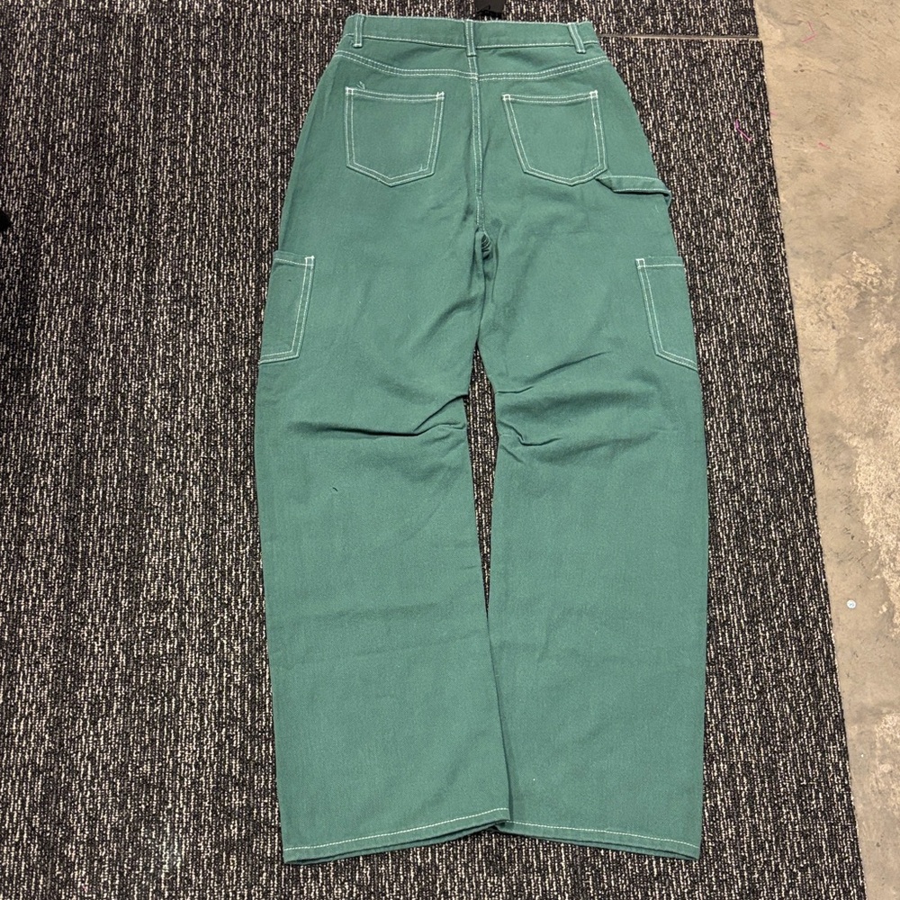 Lioness Teal Wide-Leg Carpenter Pants - Picture 4 of 4